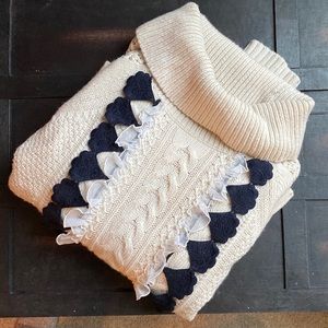 J.Crew Embellished Cable Sweater